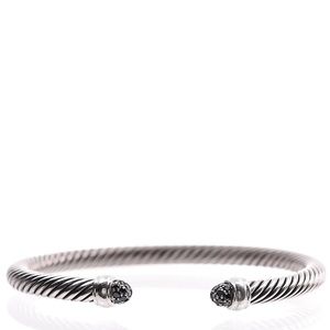 David Yurman 5 mm cable bracelet black diamonds